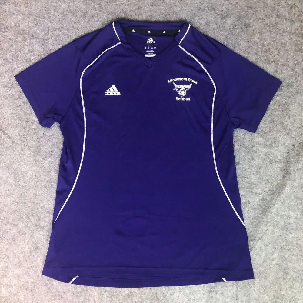 Minnesota State Mavericks Womens Shirt‎ Large Purple Short Sleeve Tee Softball